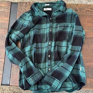 Hollister green flannel